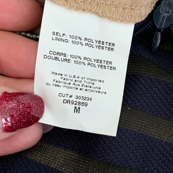 Lush Navy Stripe Dress Tank Straps - Picture 5 of 5